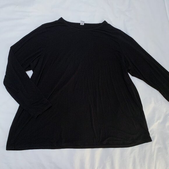 Old Navy black luxe stretchy soft long sleeved shirt large - Picture 2 of 8